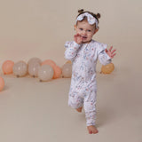 Snuggle Hunny Organic Convertible Romper with Frill - Sweet Swallows