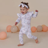 Snuggle Hunny Organic Convertible Romper with Frill - Sweet Swallows