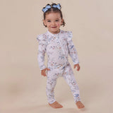 Snuggle Hunny Organic Convertible Romper with Frill - Sweet Swallows