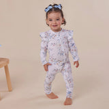 Snuggle Hunny Organic Convertible Romper with Frill - Sweet Swallows
