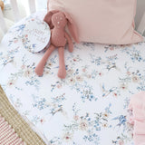 Snuggle Hunny Organic Fitted Cot Sheet - Sweet Swallows