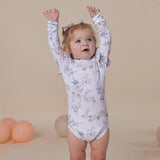 Snuggle Hunny Long Sleeve Organic Bodysuit with Frill - Sweet Swallows