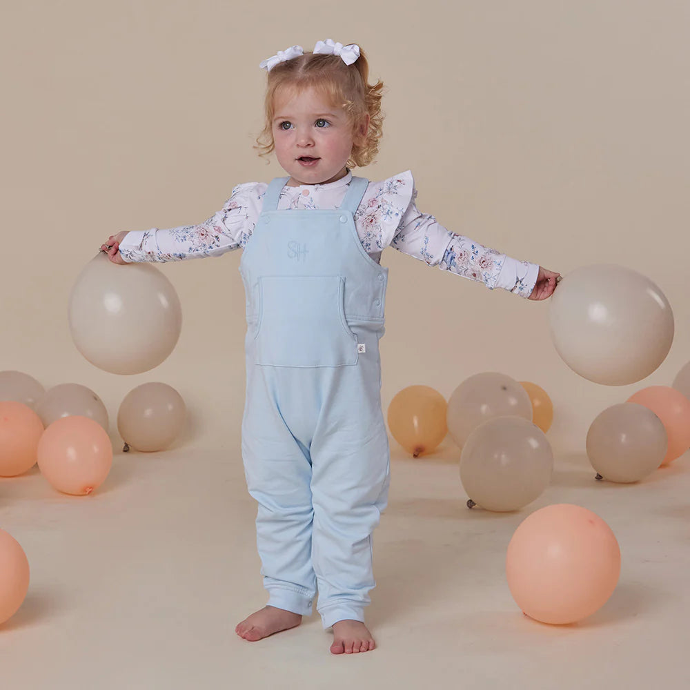 Snuggle Hunny Long Sleeve Organic Bodysuit with Frill - Sweet Swallows