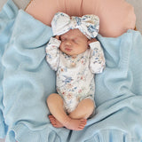 Snuggle Hunny Long Sleeve Organic Bodysuit with Frill - Sweet Swallows