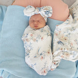 Snuggle Hunny Organic Muslin Wrap - Sweet Swallows