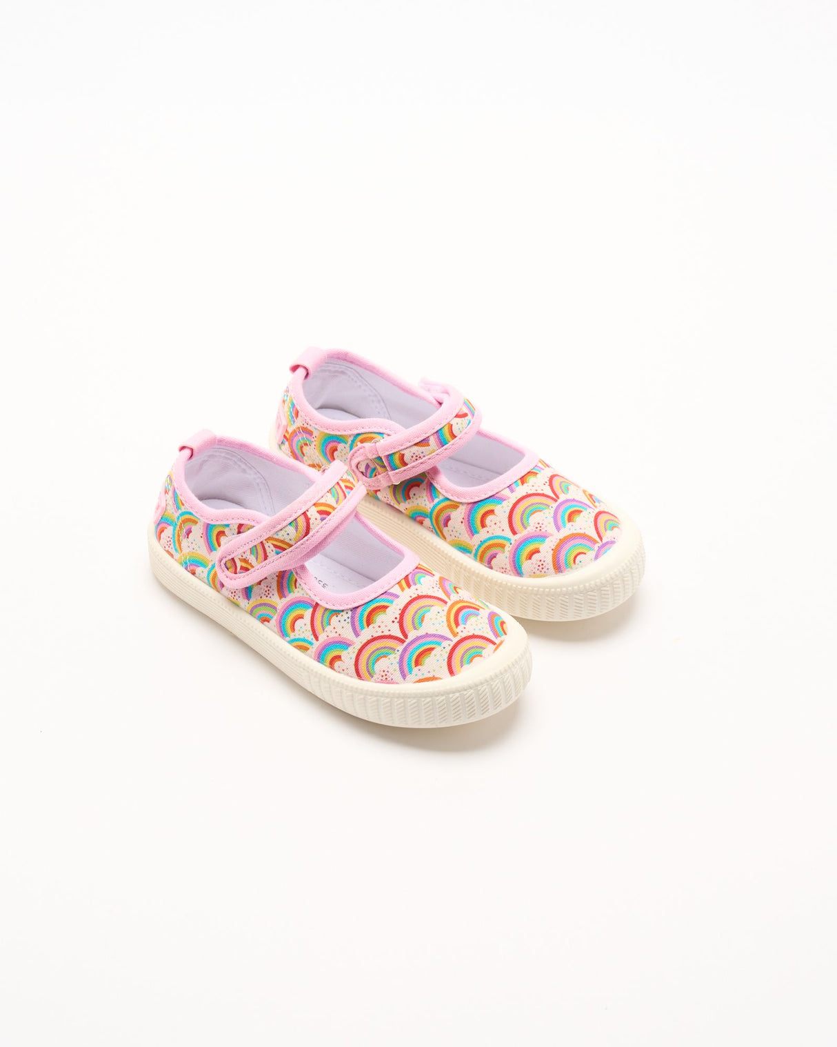 Walnut Mary Jane Canvas - Rainbows