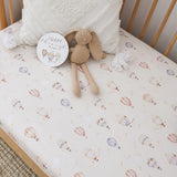 Snuggle Hunny Organic Fitted Cot Sheet - Up & Away