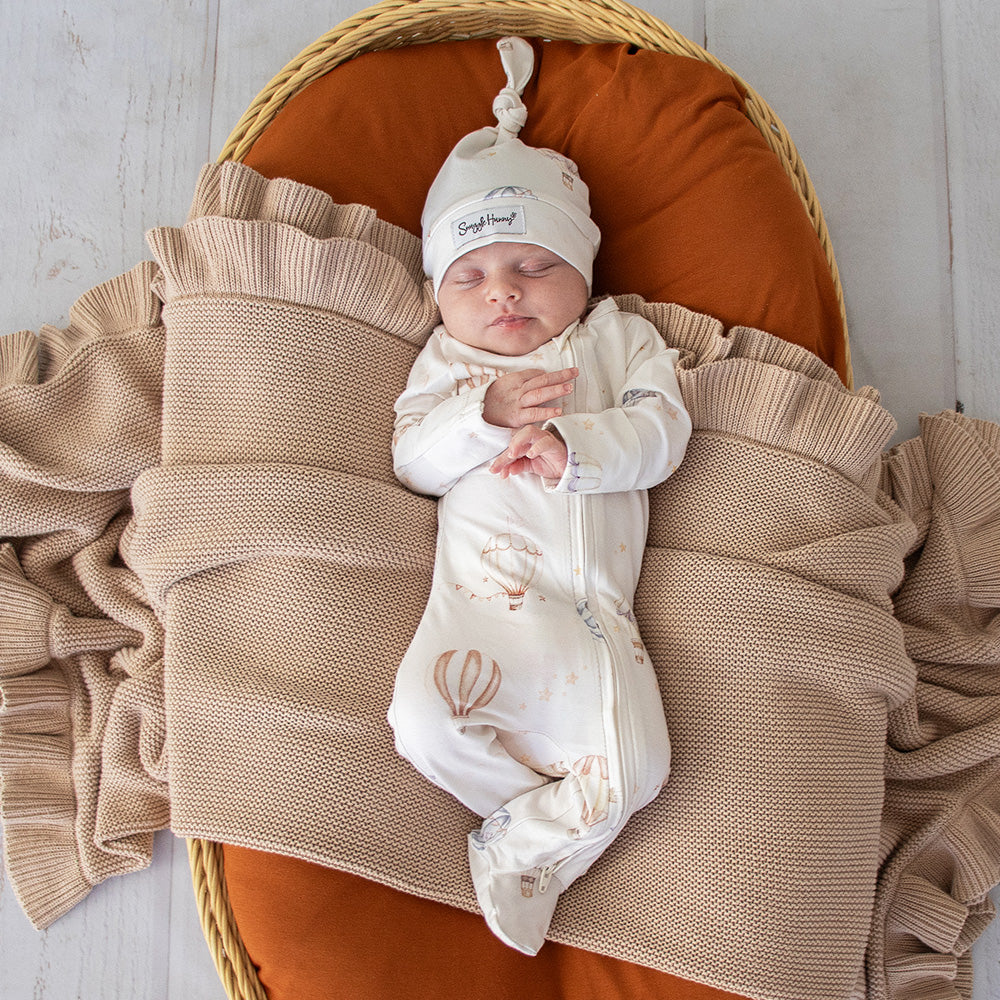 Snuggle Hunny Organic Sleepsuit Zip Footie - Up & Away