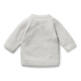 Wilson + Frenchy Organic Knitted Kimono Cardigan - Grey Melange