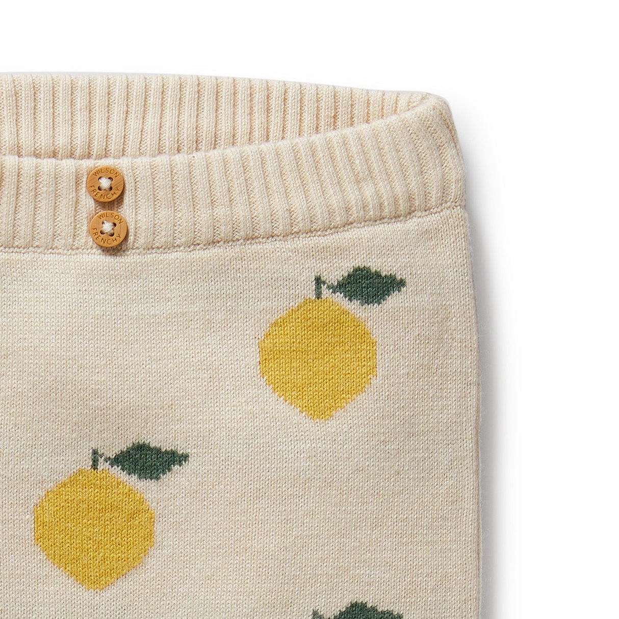 Wilson + Frenchy Organic Knitted Jacquard Legging - Lemony