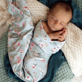 Snuggle Hunny Organic Jersey Wrap & Beanie Set - White Rabbit