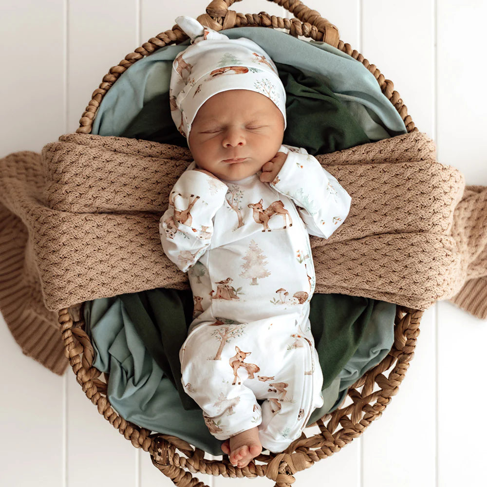 Snuggle Hunny Organic Convertible Romper - Woodland Tales