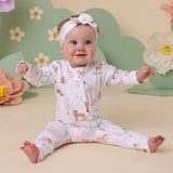 Snuggle Hunny Organic Convertible Romper - Woodland Tales