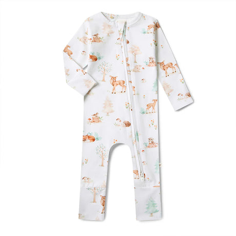 Snuggle Hunny Organic Convertible Romper - Woodland Tales