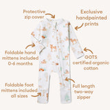 Snuggle Hunny Organic Convertible Romper - Woodland Tales