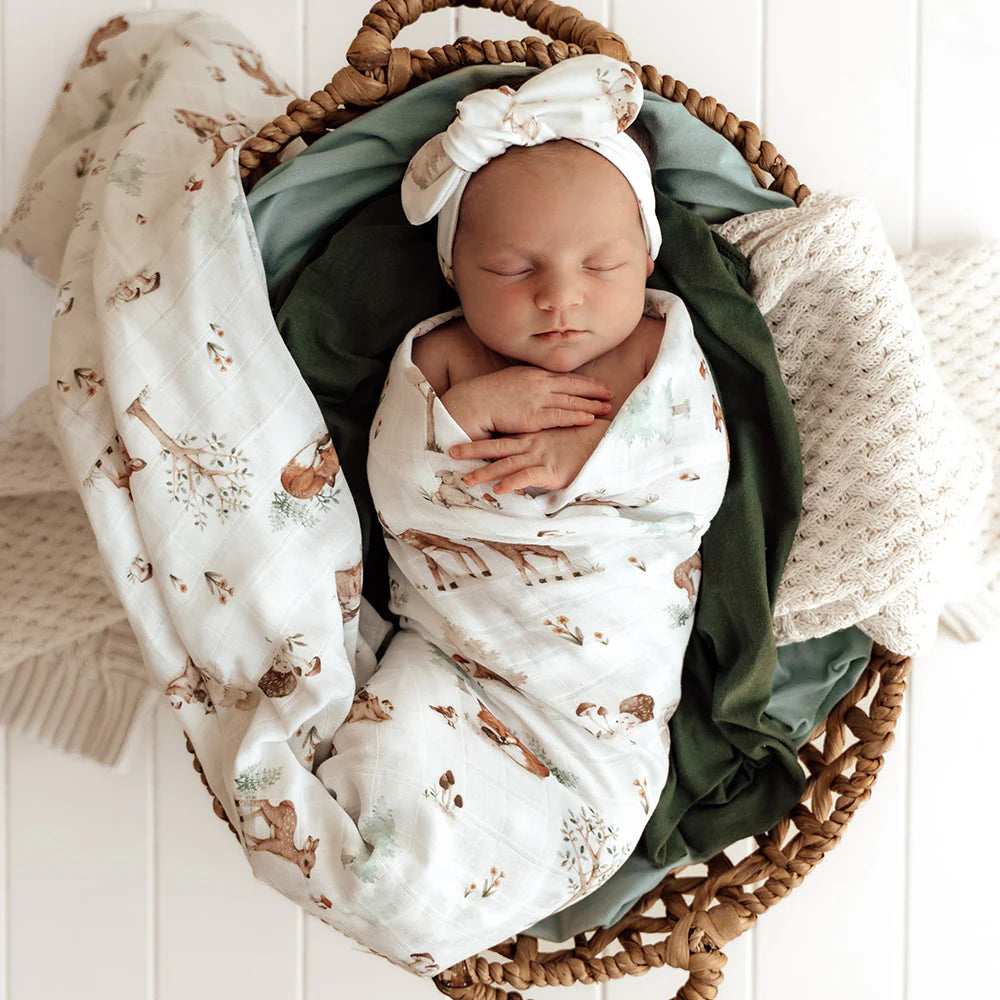 Snuggle Hunny Organic Muslin Wrap - Woodland Tales