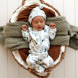 Snuggle Hunny Organic Sleepsuit Zip Footie - Eden