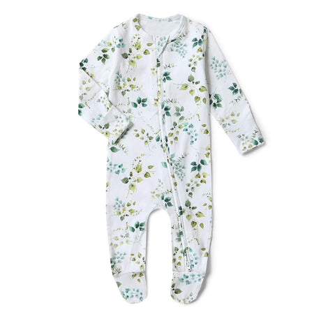 Snuggle Hunny Organic Sleepsuit Zip Footie - Eden