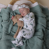 Snuggle Hunny Organic Sleepsuit Zip Footie - Eden