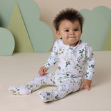 Snuggle Hunny Organic Sleepsuit Zip Footie - Eden