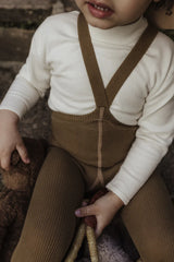 Silly Silas Footed Tights - Acorn