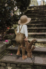 Silly Silas Footed Tights - Acorn