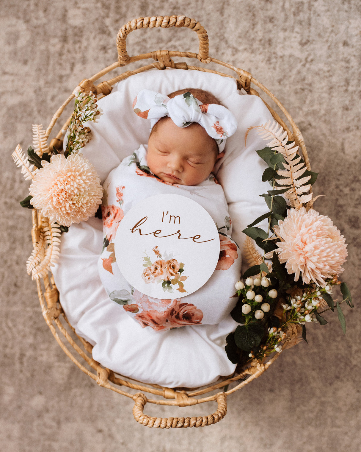 Snuggle Hunny Milestone Card Set - Rosebud & Pink Sand