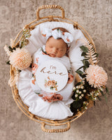 Snuggle Hunny Milestone Card Set - Rosebud & Pink Sand