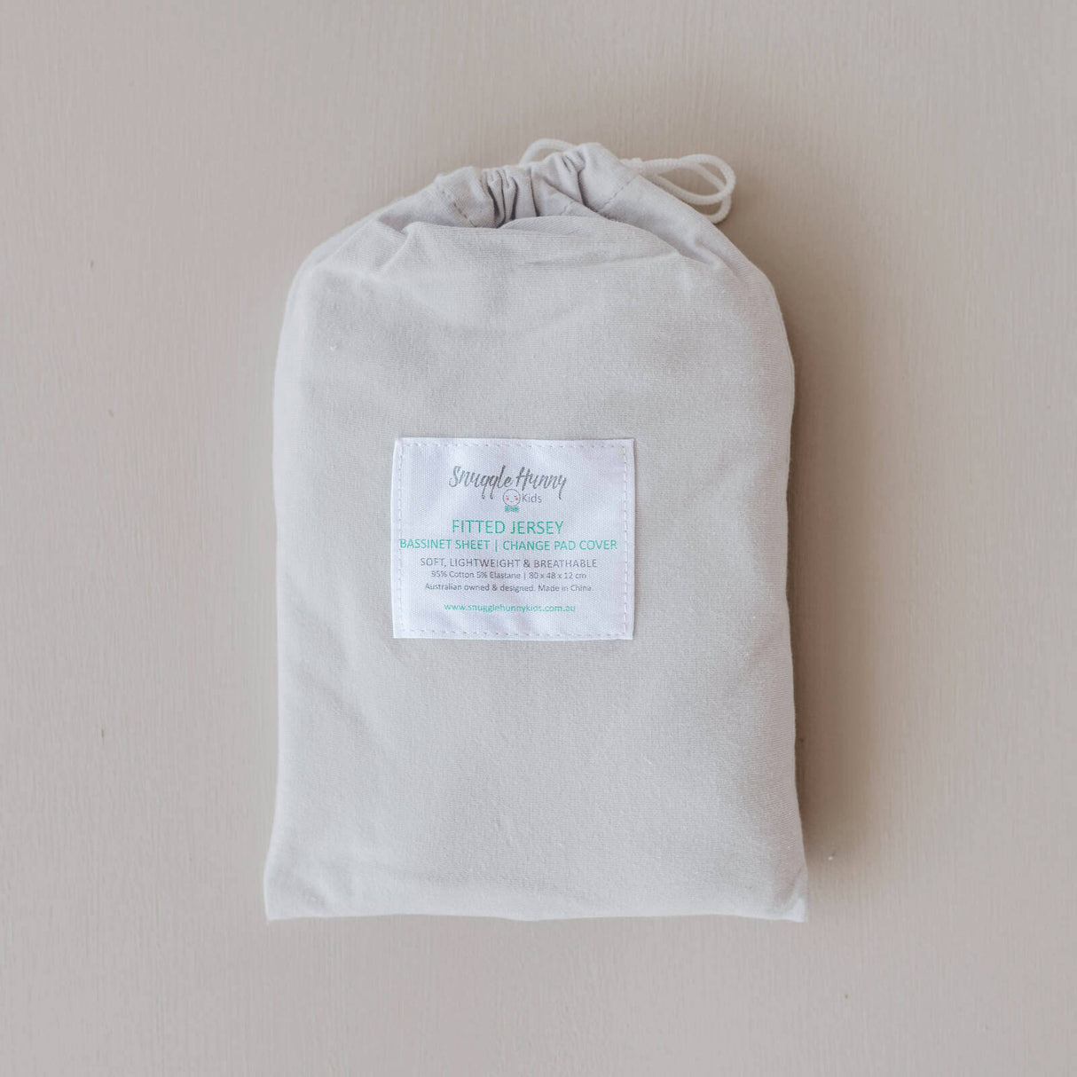 Snuggle Hunny Fitted Bassinet Sheet or Change Mat cover - Stone