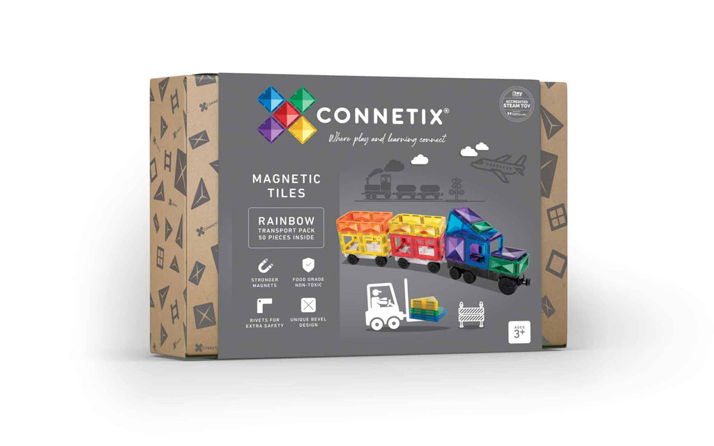 Connetix Tiles Rainbow Transport Pack - box