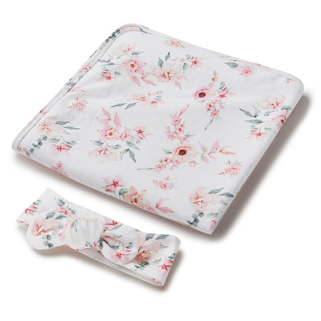 Jersey Wrap + Top Knot Set - Camille