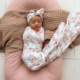 Jersey Wrap + Top Knot Set - Camille