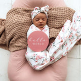 Jersey Wrap + Top Knot Set - Camille