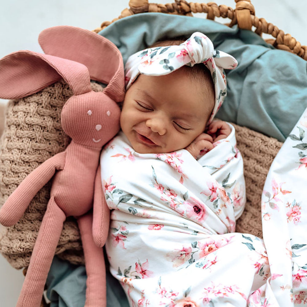 Jersey Wrap + Top Knot Set - Camille