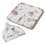 Jersey Wrap + Beanie Set - Koala