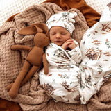 Jersey Wrap + Beanie Set - Koala