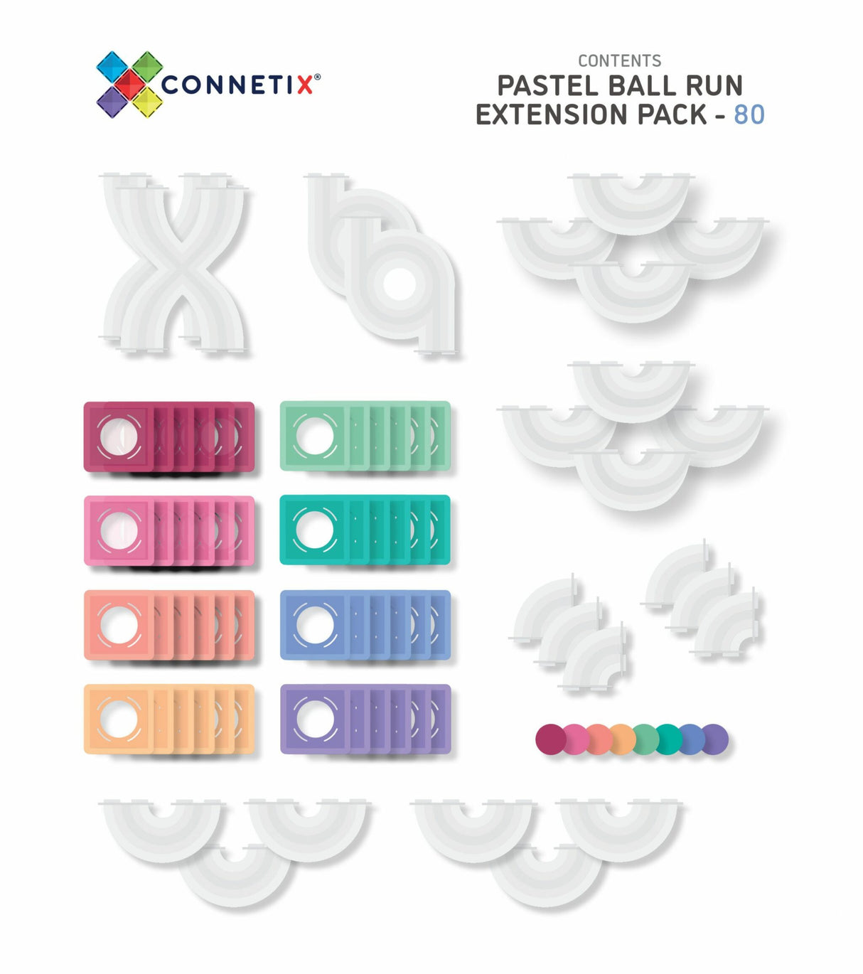 Connetix Pastel Ball Run Expansion Pack