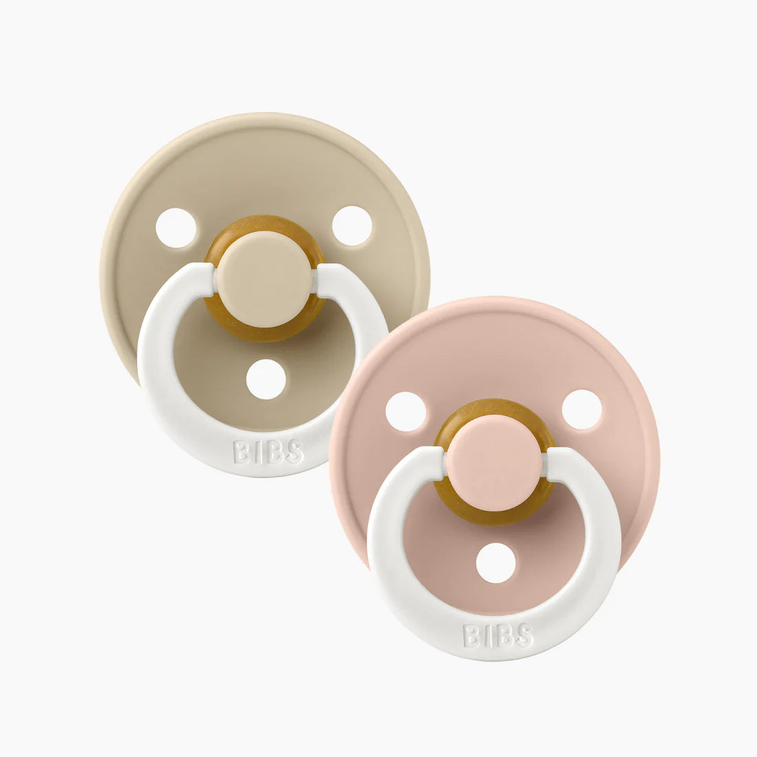 BIBS Pacifier 2 Pack - Night Glow - Blush/Vanilla