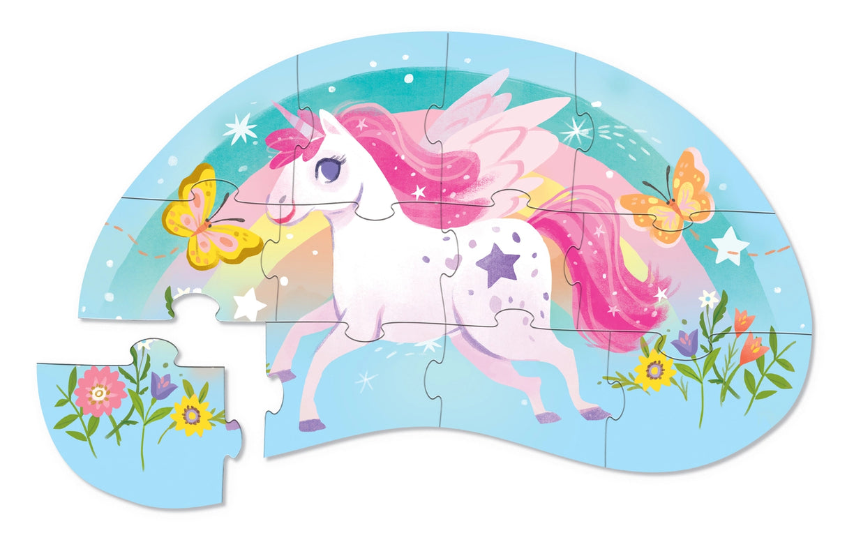 Crocodile Creek Mini Puzzle 12pc - Sweet Unicorn