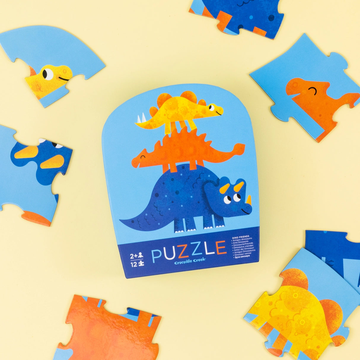 Crocodile Creek Mini Puzzle 12pc - Dino Friends