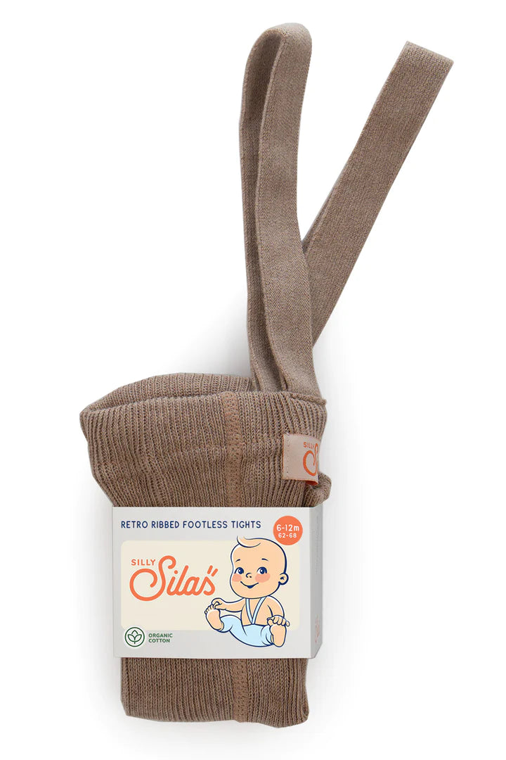 Silly Silas Footless Tights - Cocoa Blend
