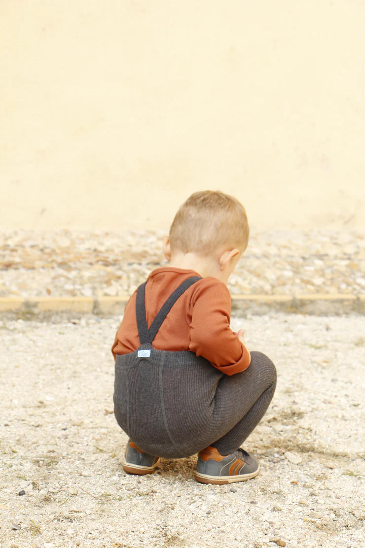 Silly Silas Footed Tights - Dark Grey Blend