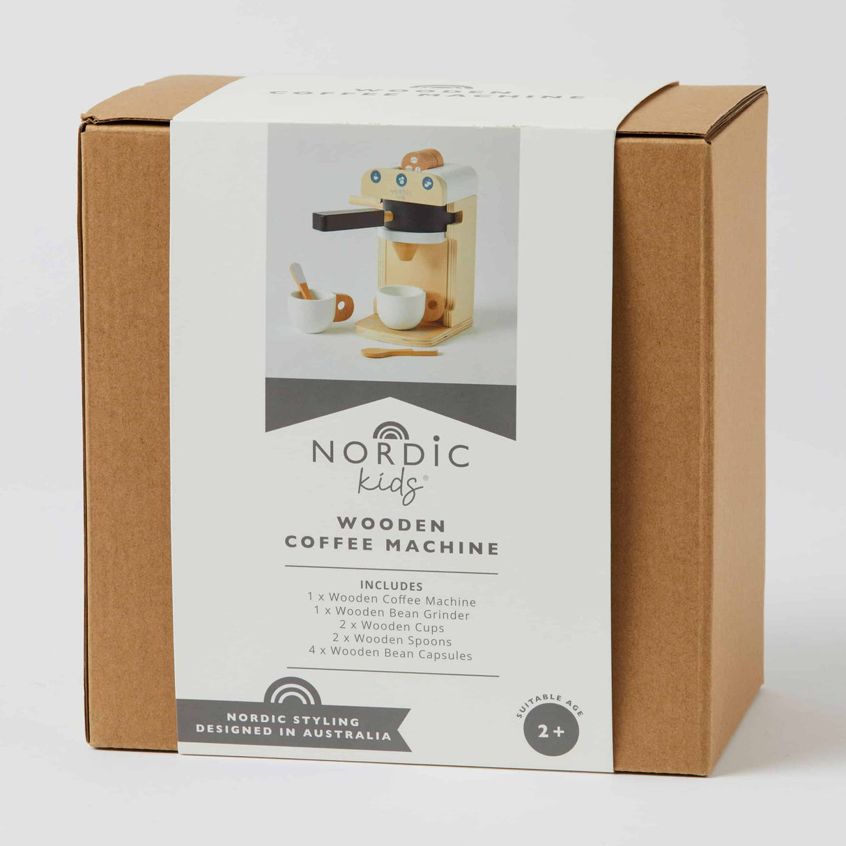 Nordic Wooden Coffee Machine Set