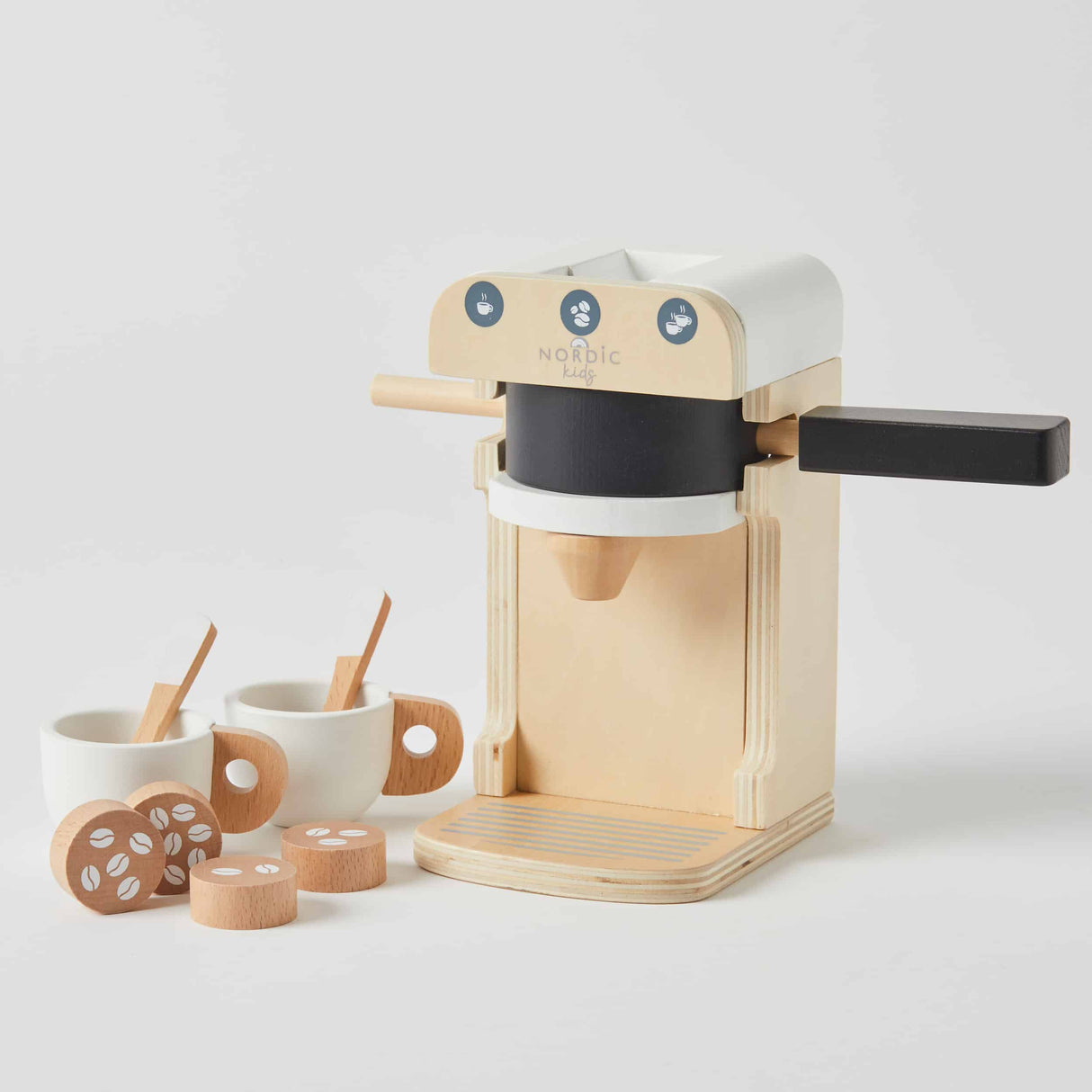 Nordic Wooden Coffee Machine Set