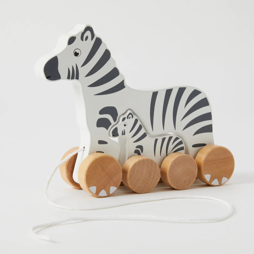 Zookabee Pull Along Zebra + Baby