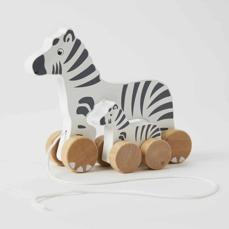 Zookabee Pull Along Zebra + Baby