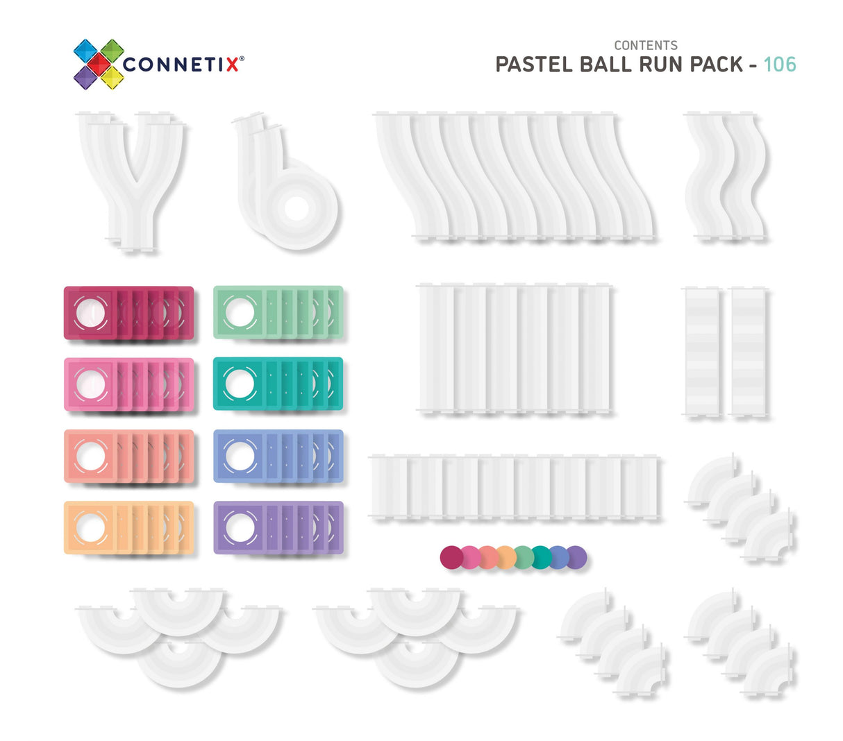 Connetix Pastel Ball Run