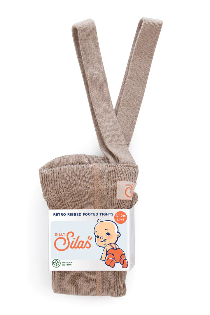 Silly Silas Footed Tights - Peanut Blend