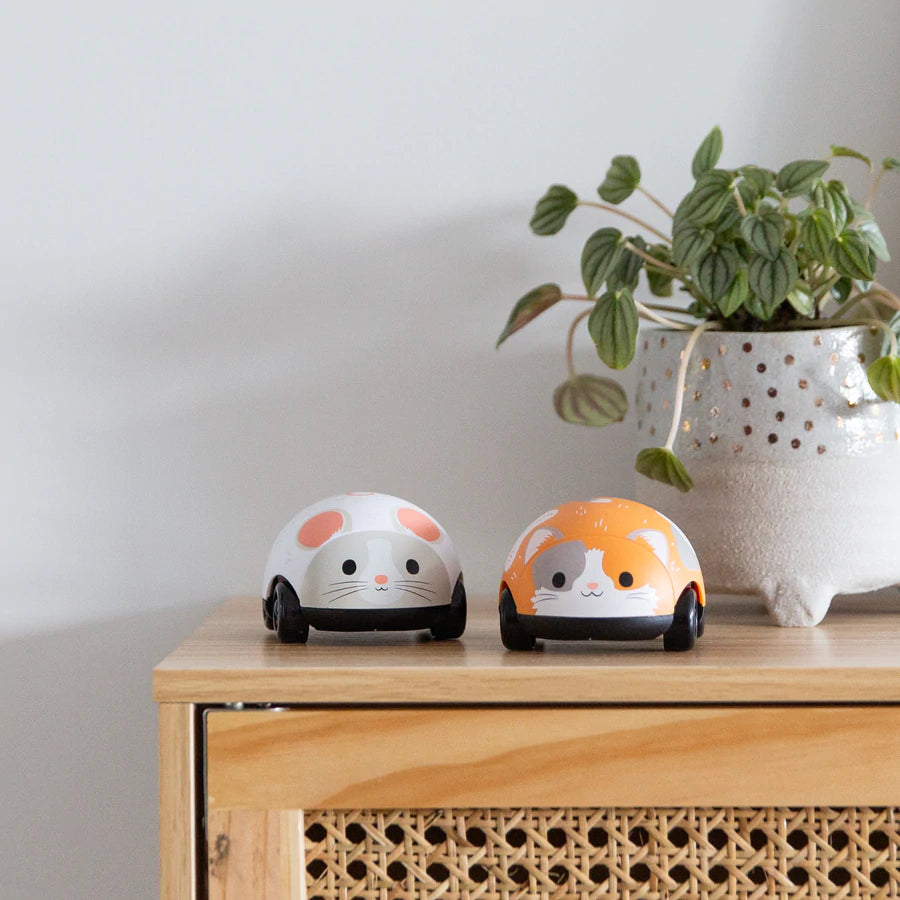 Tiger Tribe Pull Back Animals - Cat + Mouse