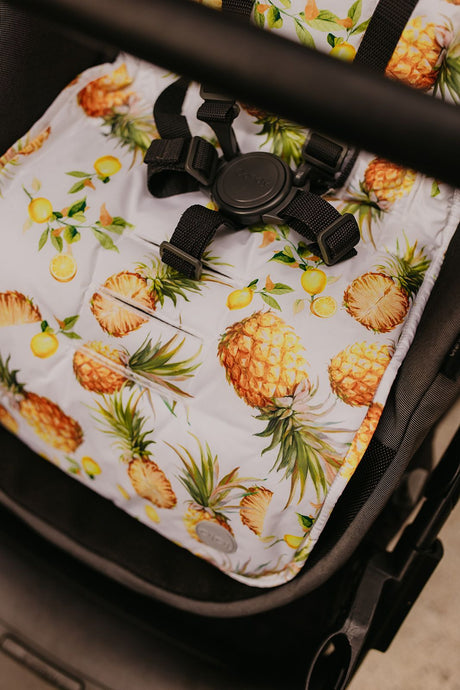 OiOi Reversible Pram Liner - Pineapple